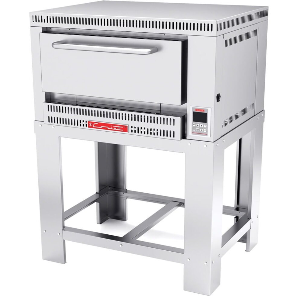 Horno a gas, con capacidad para 1 pizza de 40 cm con piso refractario, controlado por 1 termostato digital