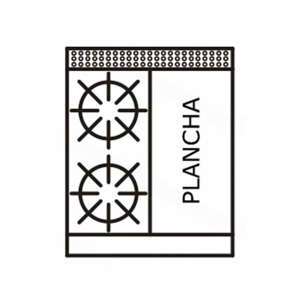 Estufa de mesa modular 2 quemadores 1 plancha EM2/1Q+1P International - Imagen 2