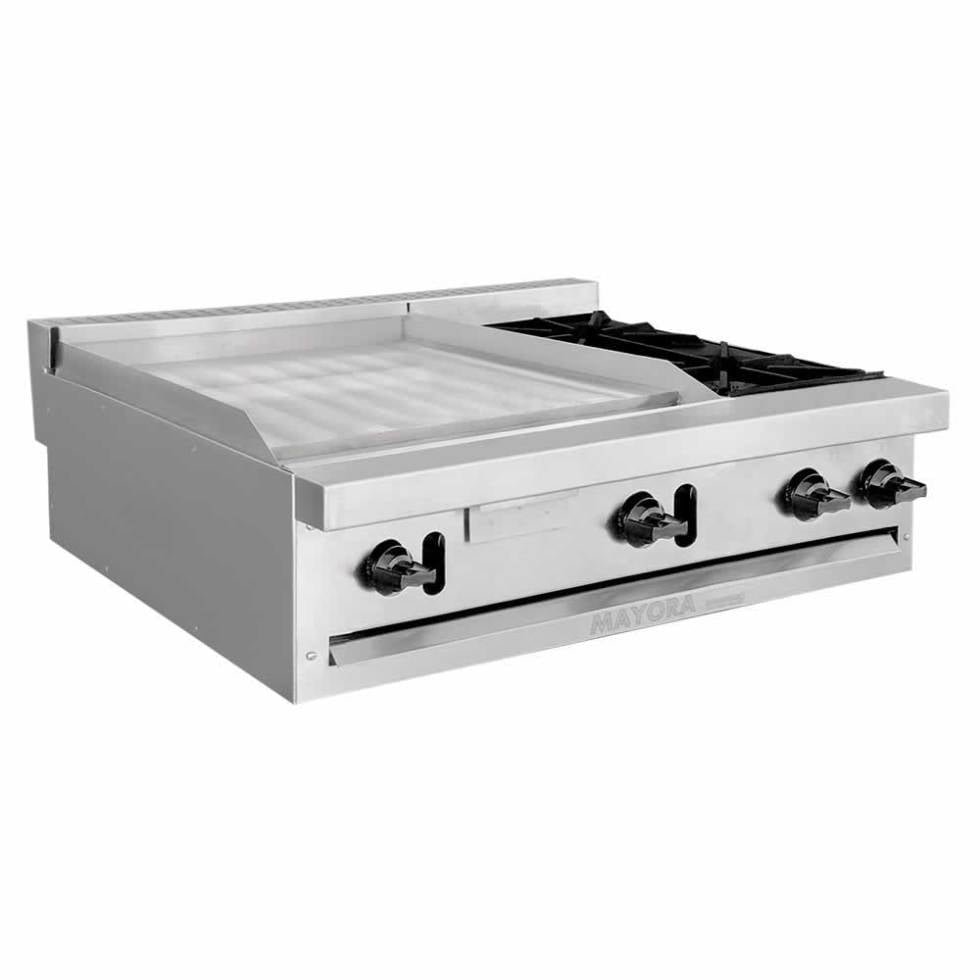 Estufa de mesa modular triple 2 planchas 1 quemador EM3/2P+1Q International
