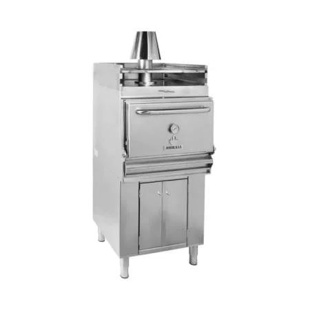 Horno con armario bajo y soporte bandejas, funcionamiento es 100% con carbón vegetal HMBABSB110 International