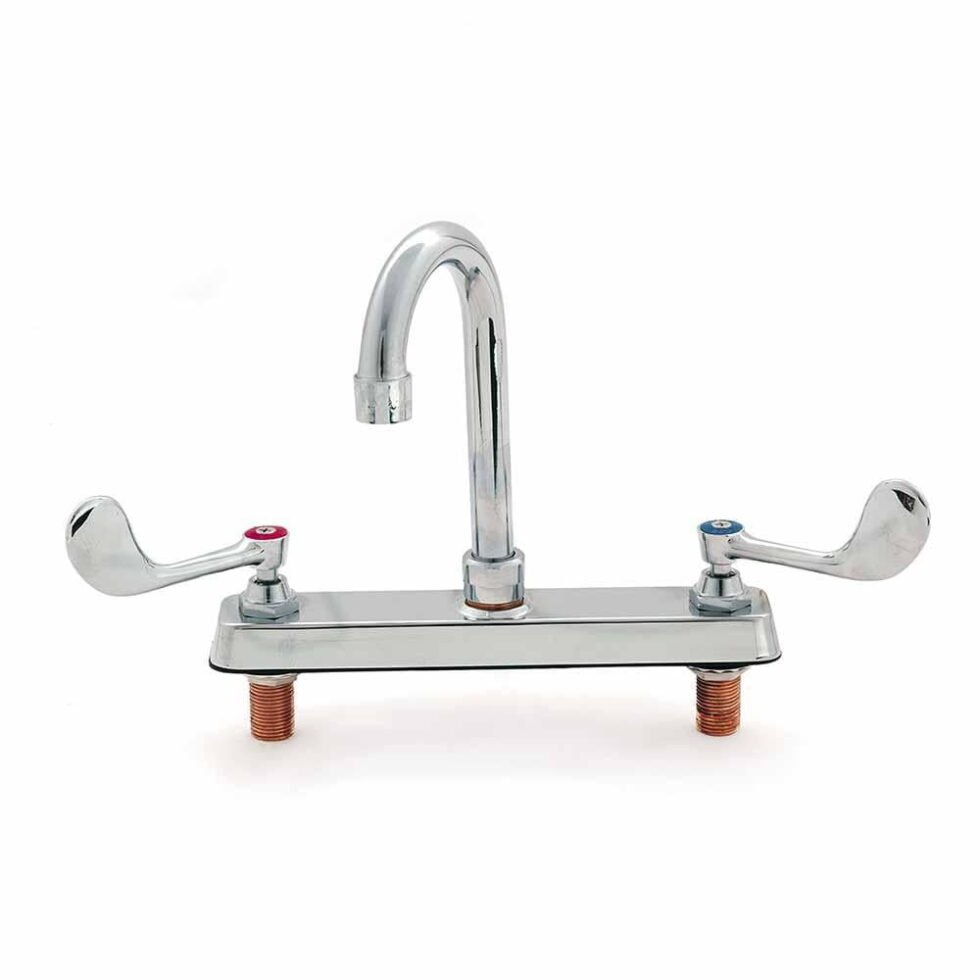 Llave mezcladora de 8" de cubierta con aletas largas 1/4 de vuelta BXF-VW5G Migsa