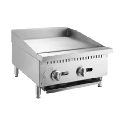 Plancha comercial a gas de 2 quemadores MGRG-24-MG Migsa