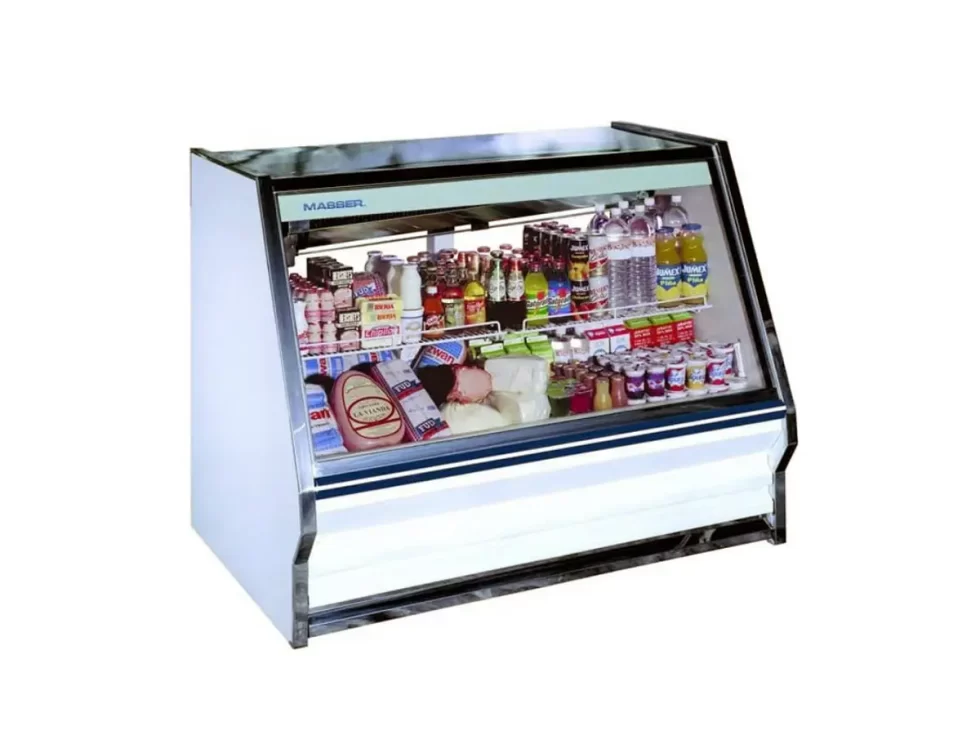 Vitrina retro de cristal plano, parrillas ajustables RHN1500 Masser