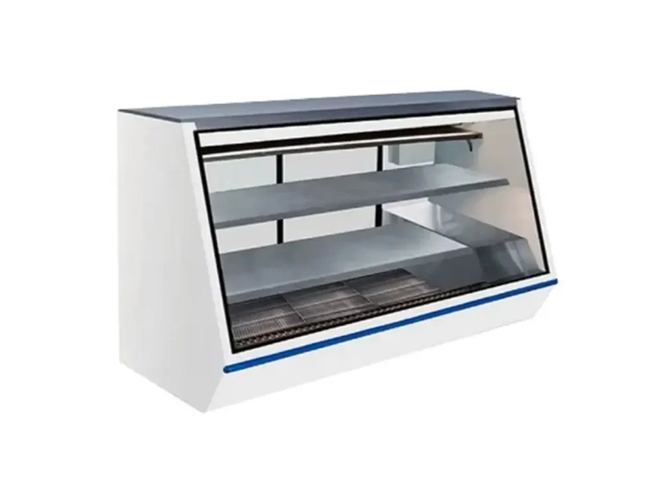 Vitrina cristal plano con doble evaporador, entrepaño de lamina galvanizada prepintada RHNL-1500 Masser
