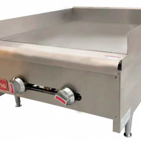 Plancha de sobreponer a gas de 2 quemadores